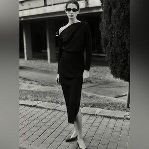 MANGO ASYMMETRICAL DRESS WITH SLIT